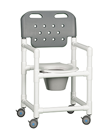 Economy Shower Commode w/IPU Seat and New Backrest